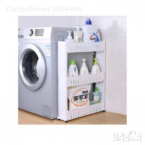 2498 ПОДВИЖНА ЕТАЖЕРКА НА КОЛЕЛА ЗА БАНЯ И КУХНЯ С 3 ИЛИ 4 РАФТА, снимка 6 - Други стоки за дома - 34996133