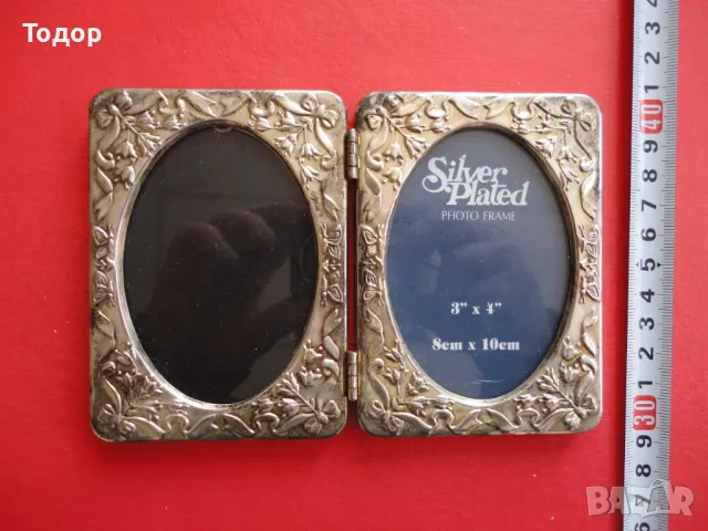Невероятна двойна посребрена рамка за снимка снимки , снимка 2 - Антикварни и старинни предмети - 49140748