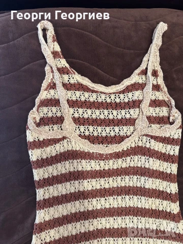 Уникална плетена рокля Манго, снимка 10 - Рокли - 50625681