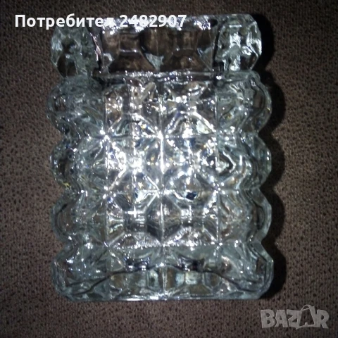 Стара стъклена ваза , снимка 4 - Антикварни и старинни предмети - 51303721