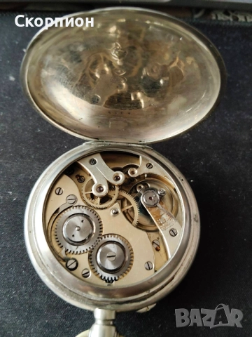 Швейцарски СРЕБЪРЕН джобен часовник 1925г. - ПРОМОЦИЯ, снимка 7 - Джобни - 50823822