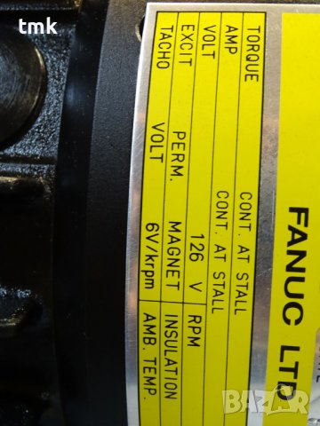правотоков сервомотор FANUC A06B-0616-B343 DC servo motor model 7L, снимка 11 - Електродвигатели - 39736478