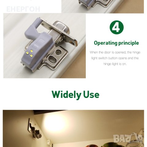 LED осветление за гардероб шкаф секция автоматичен , снимка 3 - Други - 40380644