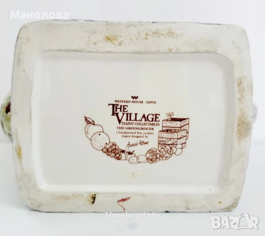 Ръчно рисуван фин керамичен чайник Annie Row, Greengrocer., снимка 9 - Други ценни предмети - 52437896