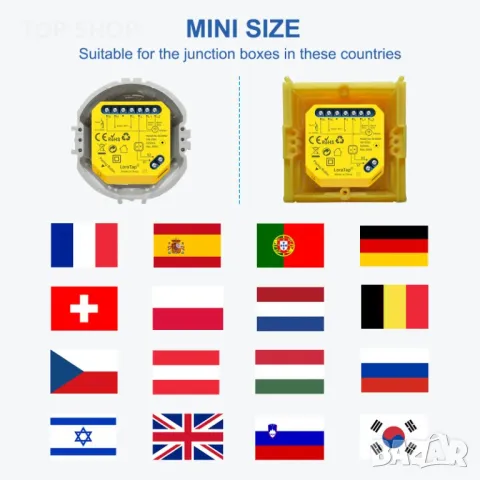 LoraTap Tuya Smart WiFi превключвател за щори Релеен модул, снимка 14 - Други - 48804903
