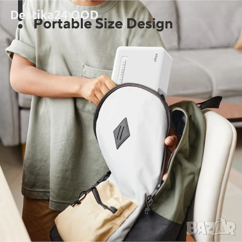 Мини видео проектор AKIYO O1 HD 1080p с HDMI и статив, снимка 6 - Плейъри, домашно кино, прожектори - 53510231