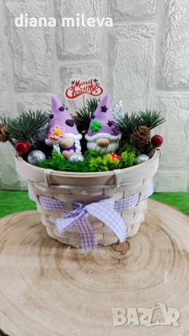 Коледна аранжировка с гномчета!, снимка 6 - Декорация за дома - 52497725