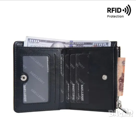 Портфейл с RFID защита , снимка 4 - Портфейли, портмонета - 48715043