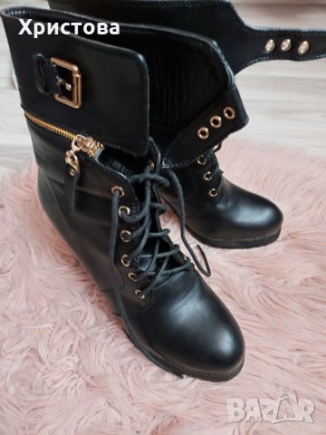 Боти с кабзи ХИТ МОДЕЛ- 27,00лв., снимка 4 - Дамски боти - 23459998