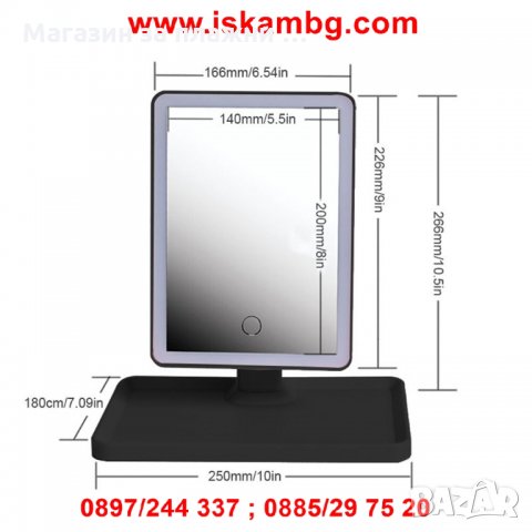 LED ОГЛЕДАЛО ЗА МАСА - код 2235, снимка 10 - Други - 26719631
