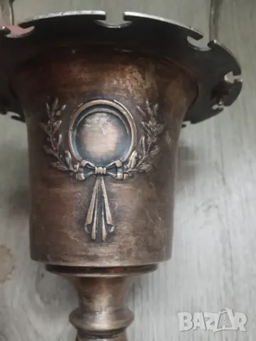 Посребрен лъжичник арт нуво, снимка 3 - Антикварни и старинни предмети - 47823257