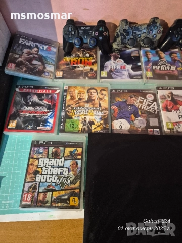 Плейстейшън 3 + дискове и джойстици, снимка 3 - PlayStation конзоли - 51910109