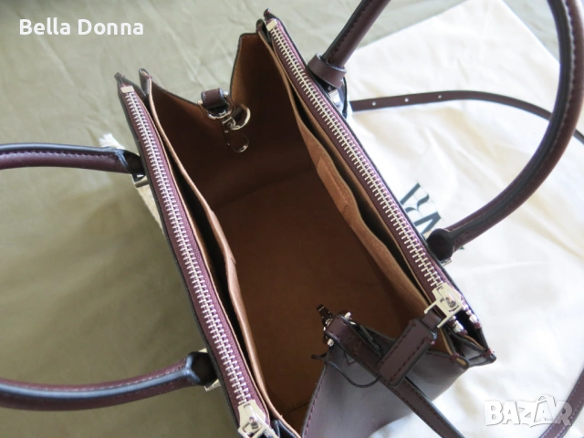 ЗАРА Дамска мини градска чанта/ ZARA Mini city bag, цвят бордо, снимка 11 - Чанти - 53603517