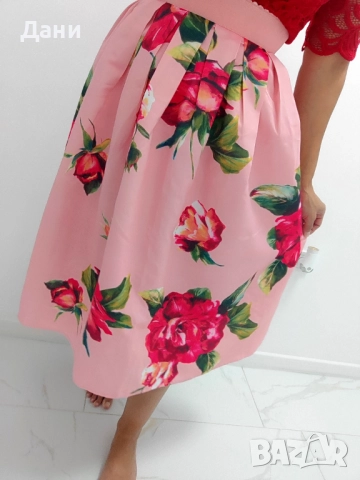 пола сатен миди дължина 34рр, снимка 8 - Поли - 52561650