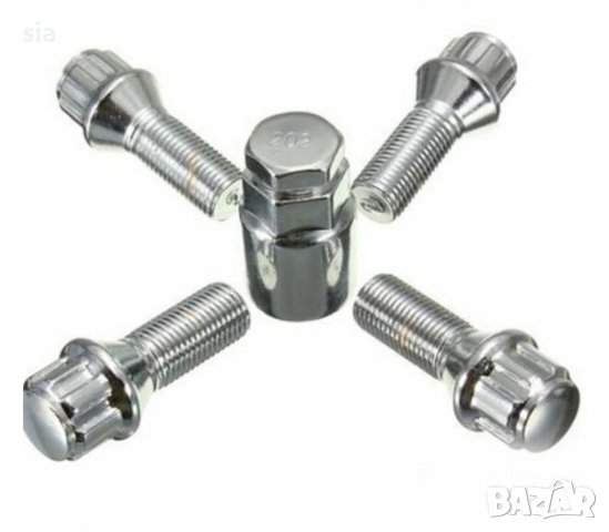 Секретни болтове за джанти - (14мм х 1.5мм, L21мм)