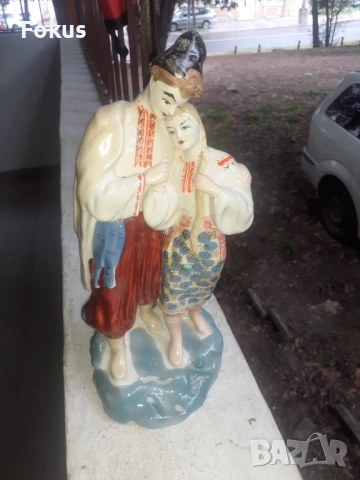 Руски порцелан фигура статуетка носии печат, снимка 5 - Антикварни и старинни предмети - 53329707