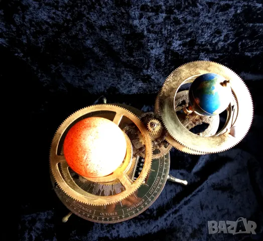 Модел от месинг Orrery/Tellurion слънчева система планети, снимка 6 - Други ценни предмети - 48369995