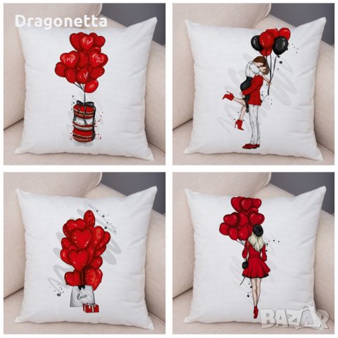 калъфки за декоративни възглавници- 2 броя с мъж и жена-отличен плат, снимка 2 - Възглавници - 35187514