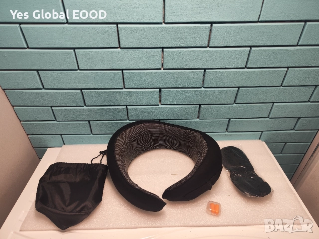 Mineup възглавница за пътуване от мемори пяна за самолет и кола черна, снимка 10 - Други - 52289307