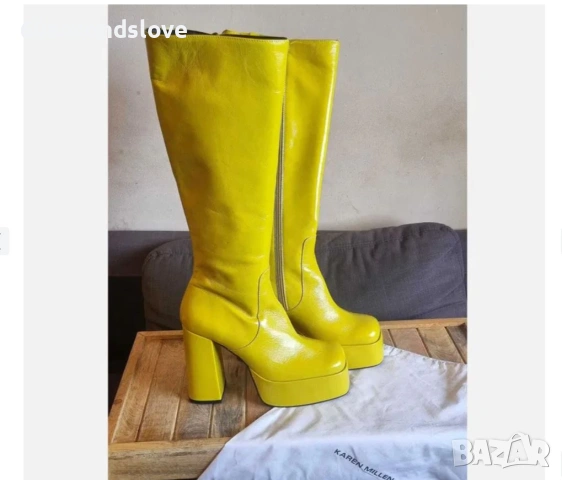 KAREN MILLEN уникални нови ботуши естествена кожа 40 номер, снимка 4 - Дамски ботуши - 53164269