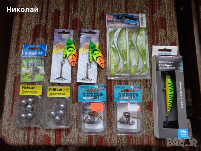 Тройни куки,воблер,блесни,силикони,джиг глави и др.