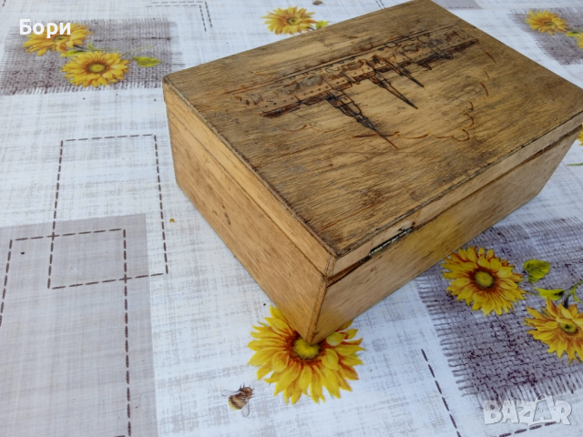 Стара дървена кутия, снимка 5 - Декорация за дома - 36574898