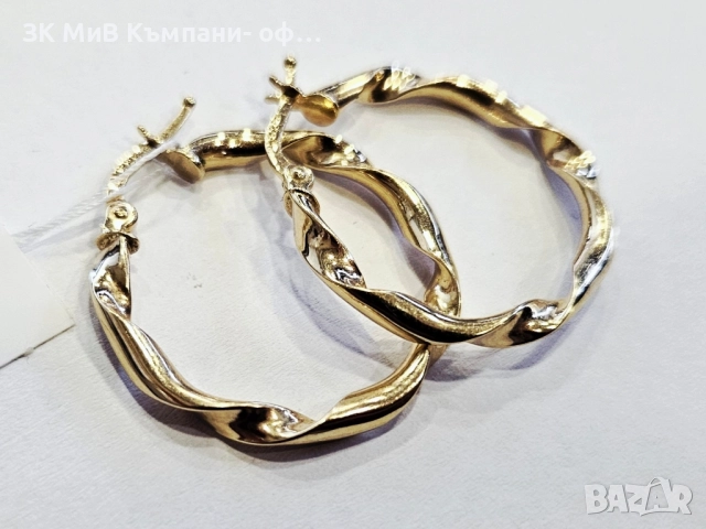 Златни обеци 2.02гр 03359-25, снимка 2 - Обеци - 51850190