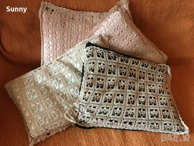 Нови Възглавници с Ръчно Плетена Дантела  , снимка 2 - Декорация за дома - 47910130