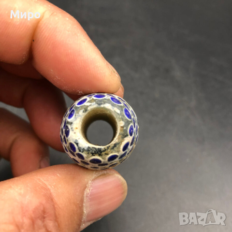 РИСУВАНО СТЪКЛО СТАРА МЪНИСТА ТАЛИСМАН ПРОТИВ УРОКИ АМУЛЕТ, снимка 4 - Антикварни и старинни предмети - 44930859