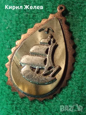 СТАР ПОСРЕБРЕН ПЛАТНОХОД МЕДАЛЬОН от СЕДЕФ и БРОНЗ 7130, снимка 9 - Антикварни и старинни предмети - 29815018