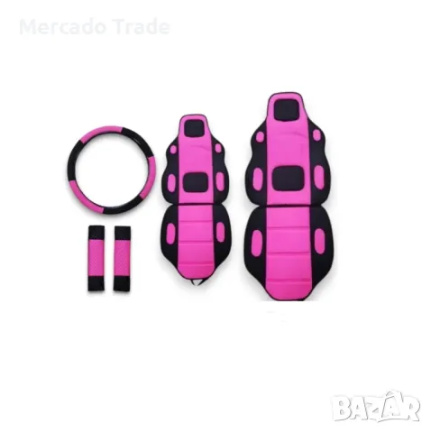 Тапицерия за кола Mercado Trade, Mасажори за седалка, Калъф за волан, Протектори за колан