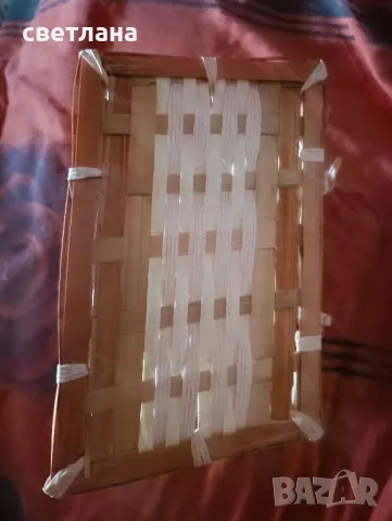 кутия плетена с капак, снимка 2 - Декорация за дома - 48536401