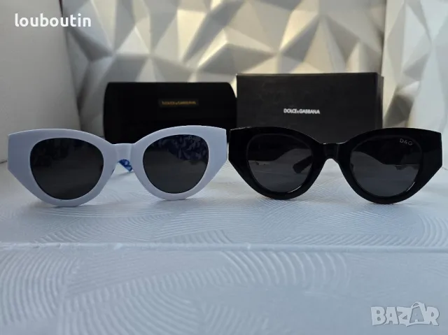 Dolce DG 2024 дамски слънчеви очила котка 2 цвята черни бели, снимка 16 - Слънчеви и диоптрични очила - 48034653