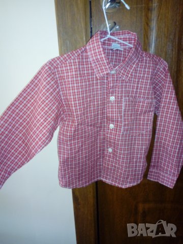 Детска червена риза каре, размер 4 години, снимка 4 - Детски ризи - 26815926