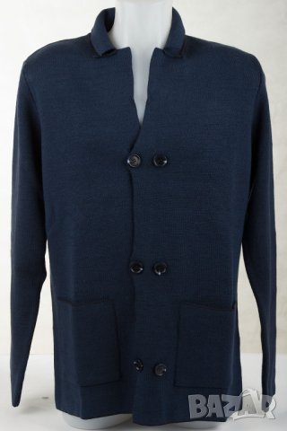 Мъжка жилетка от памук в цвят индиго Auden Cavill - 3XL, снимка 2 - Други - 43084395