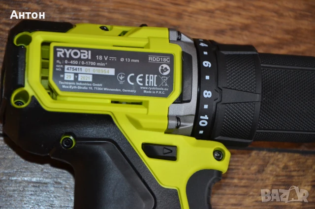 Нови, акумулаторени винтоверти Ryobi 18V, от 99лв, снимка 5 - Винтоверти - 51417897