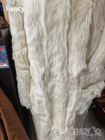 Дълго дамско палто естествен косъм , снимка 4 - Палта, манта - 53166415