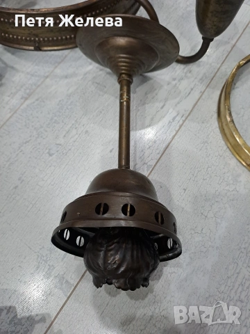 Стари месингови полилей, снимка 16 - Антикварни и старинни предмети - 53326013