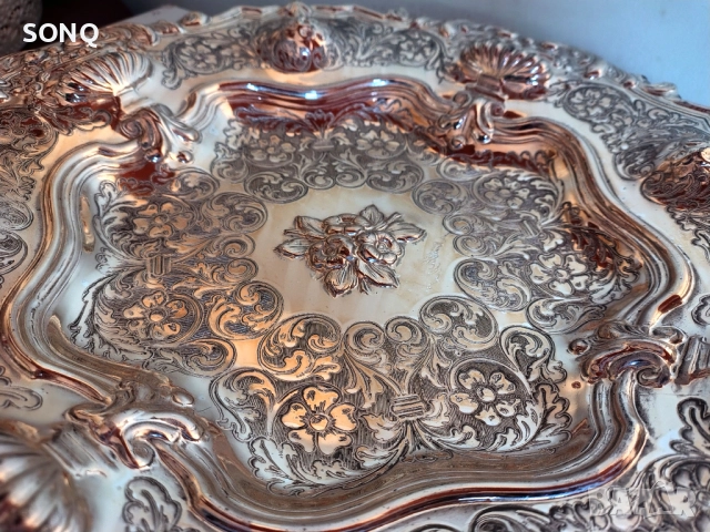 Прекрасна Италианска Посребрена Фруктиера, снимка 4 - Антикварни и старинни предмети - 52923756