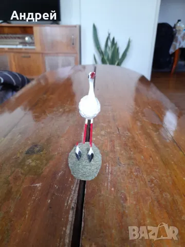 Стар сувенир,фигурка Щъркел #3, снимка 2 - Други ценни предмети - 48664175