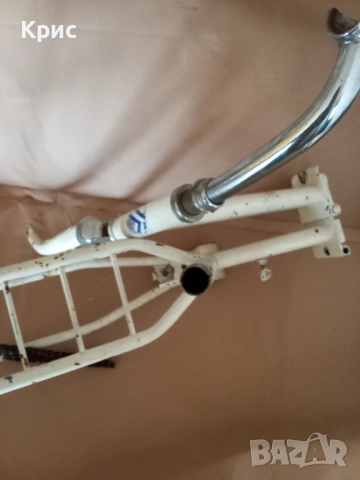 Рамка от ретро колело Балканче [червена, бяла], снимка 3 - Части за велосипеди - 52823891