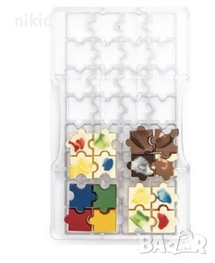 Пъзел 32 парчета Поликарбонатна отливка калъп молд за шоколад Шоколадова черупка торта украса