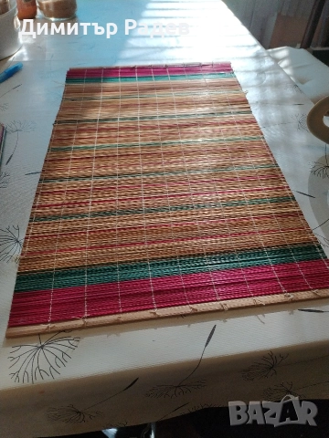 РЕТРО ПОДЛОЖКИ ЗА СЕРВИР. ТРИШЛАЙФЕР ХРАНА НА МАСА--НА БАМБУКОВА ОСНОВА ПАМУЧНО ТЪКАНИ--РАЗНИ ВИДОВЕ, снимка 8 - Антикварни и старинни предмети - 52920528