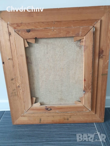 65х57см/стара картина масло върху платно/градски пейзаж-джамия/Мароко-Африка/дървена рамка, снимка 8 - Картини - 51454372