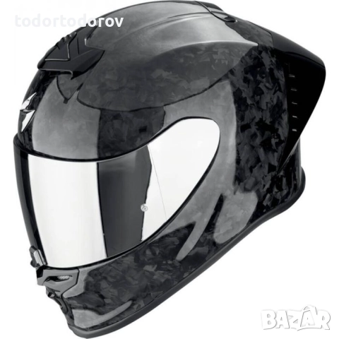 Мото каска за мотор SCORPION R1 EVO 2 ONYX CARBON, снимка 1