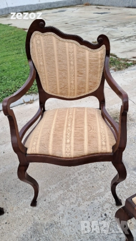 Комплект ретро махагонов масив, снимка 7 - Столове - 52848327