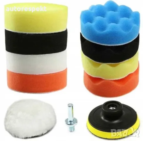 Комплект от 11 части за полиране на автомобили с винтоверт или полиращи машини, снимка 5 - Аксесоари и консумативи - 47332631