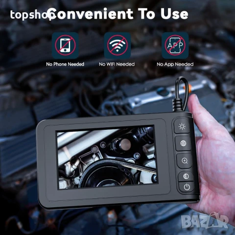 Индустриален ендоскоп SKYBASIC с двоен обектив, бороскопска камера със светлина, 4,3" LCD екран..., снимка 3 - Друга електроника - 49522727