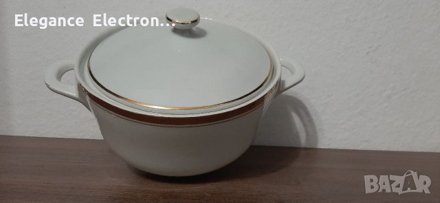 Български Порцеланов Супник със Златен кант , снимка 7 - Други - 38095401