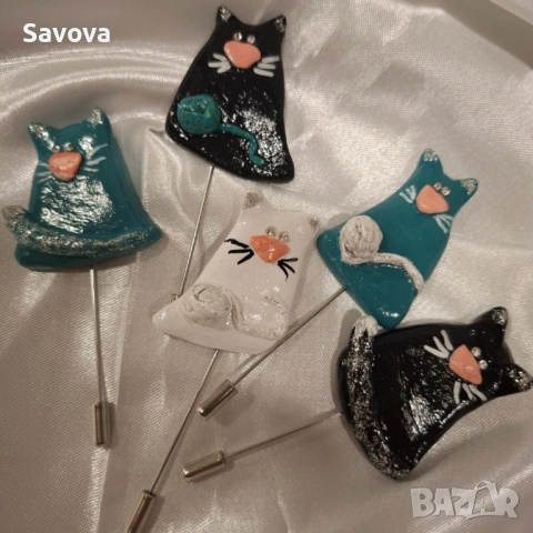 Брошки Котки, снимка 6 - Подаръци за жени - 53036976